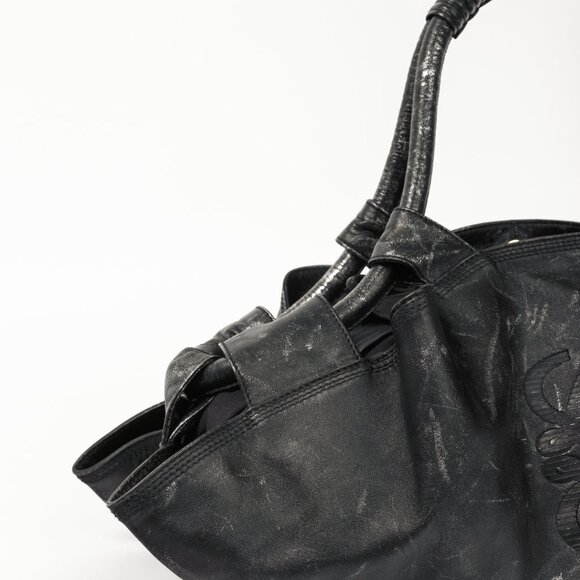 Loewe Nappa Aire Metallic Black Sheep Skin Anagram Handbag - Picture 7 of 12